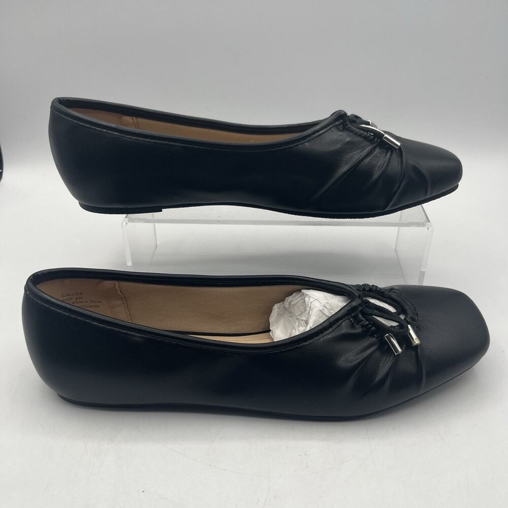 Journey Womens Calle Ballet Bow Flats Shoes Black Size 9, Slip-on flats NIB
